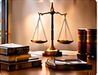 Balança da justiça sobre livros